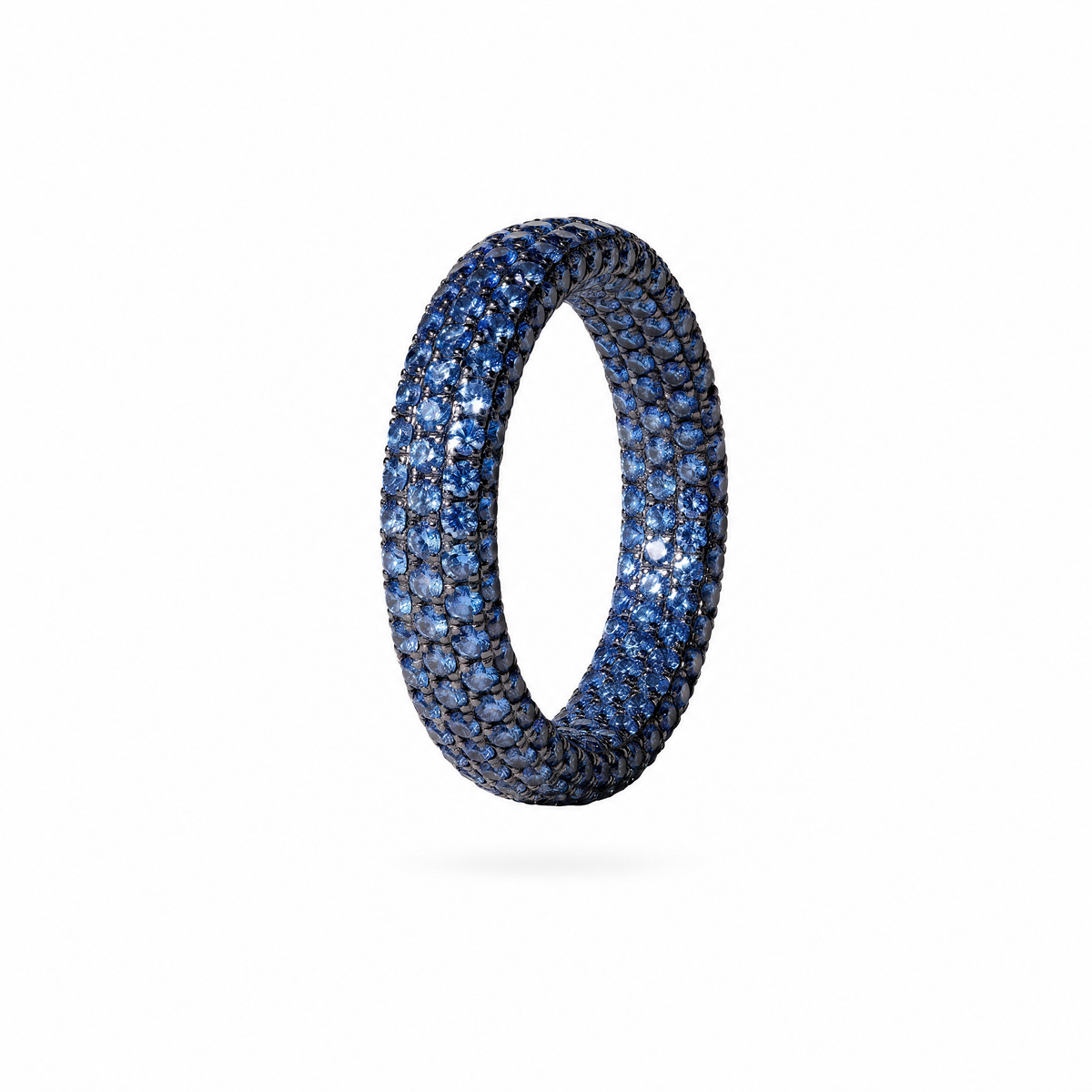 Blue Sapphire Wide Inside Out Ring