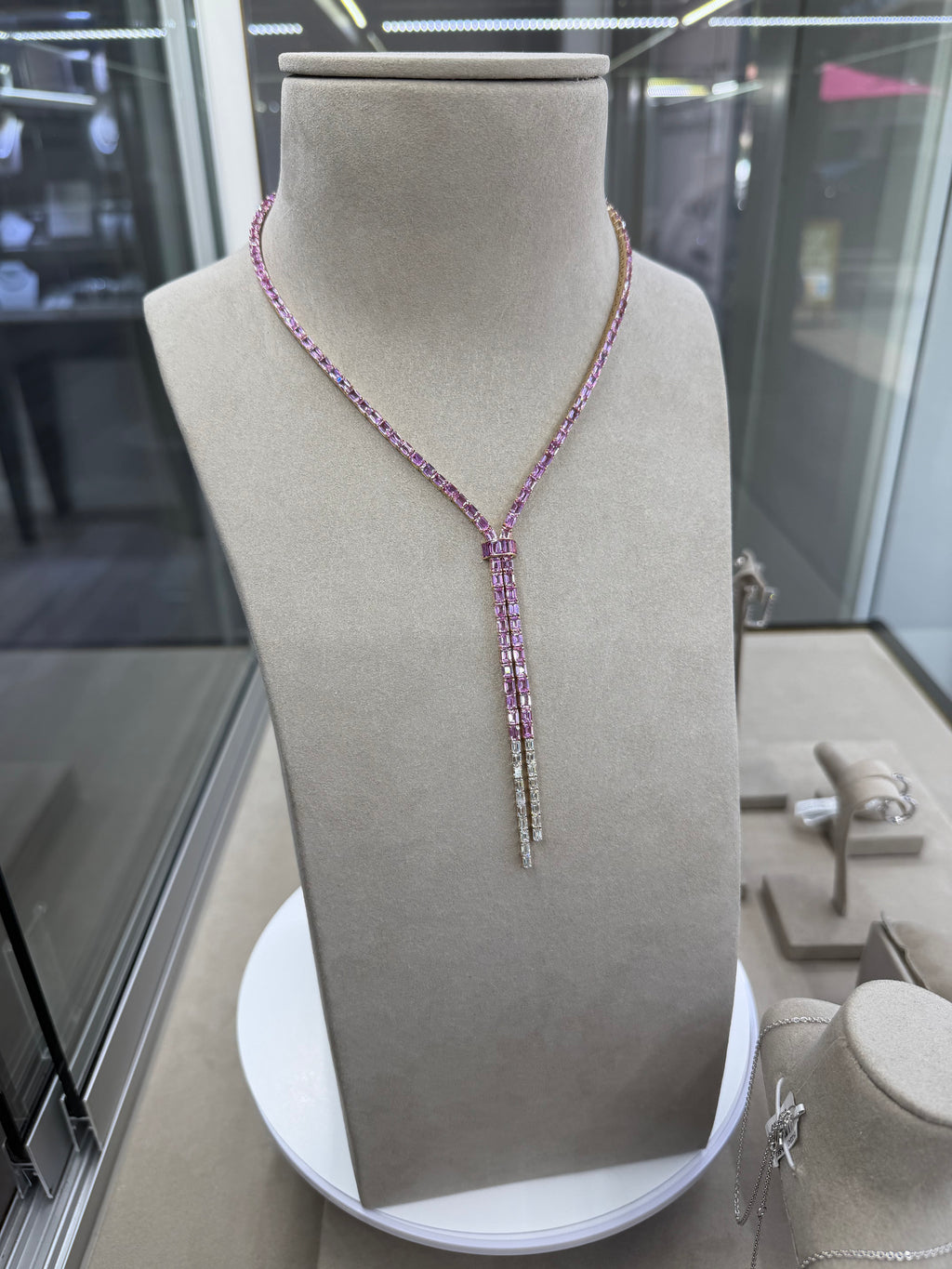 Pink Sapphire Larite Necklace