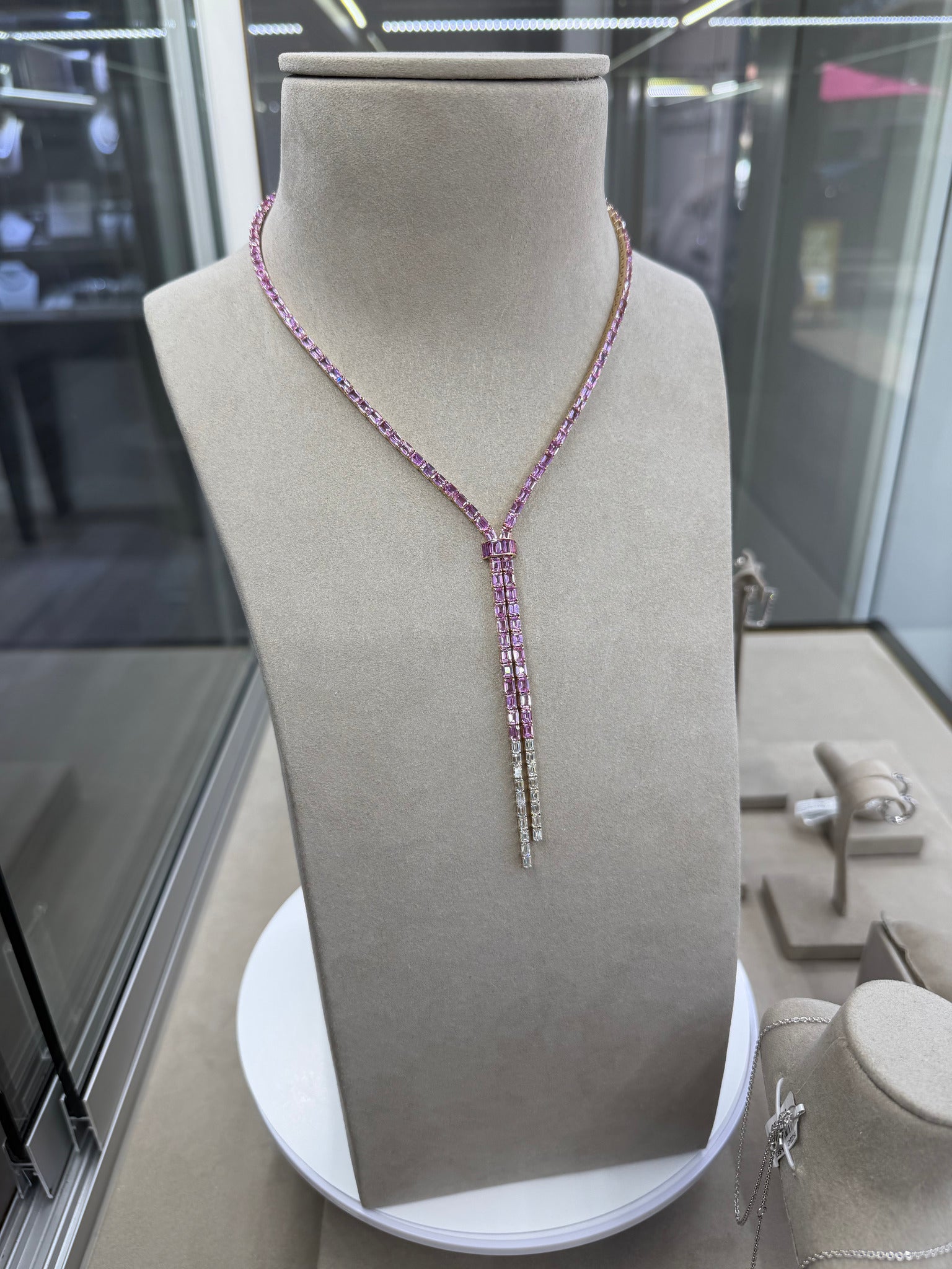 Pink Sapphire Larite Necklace