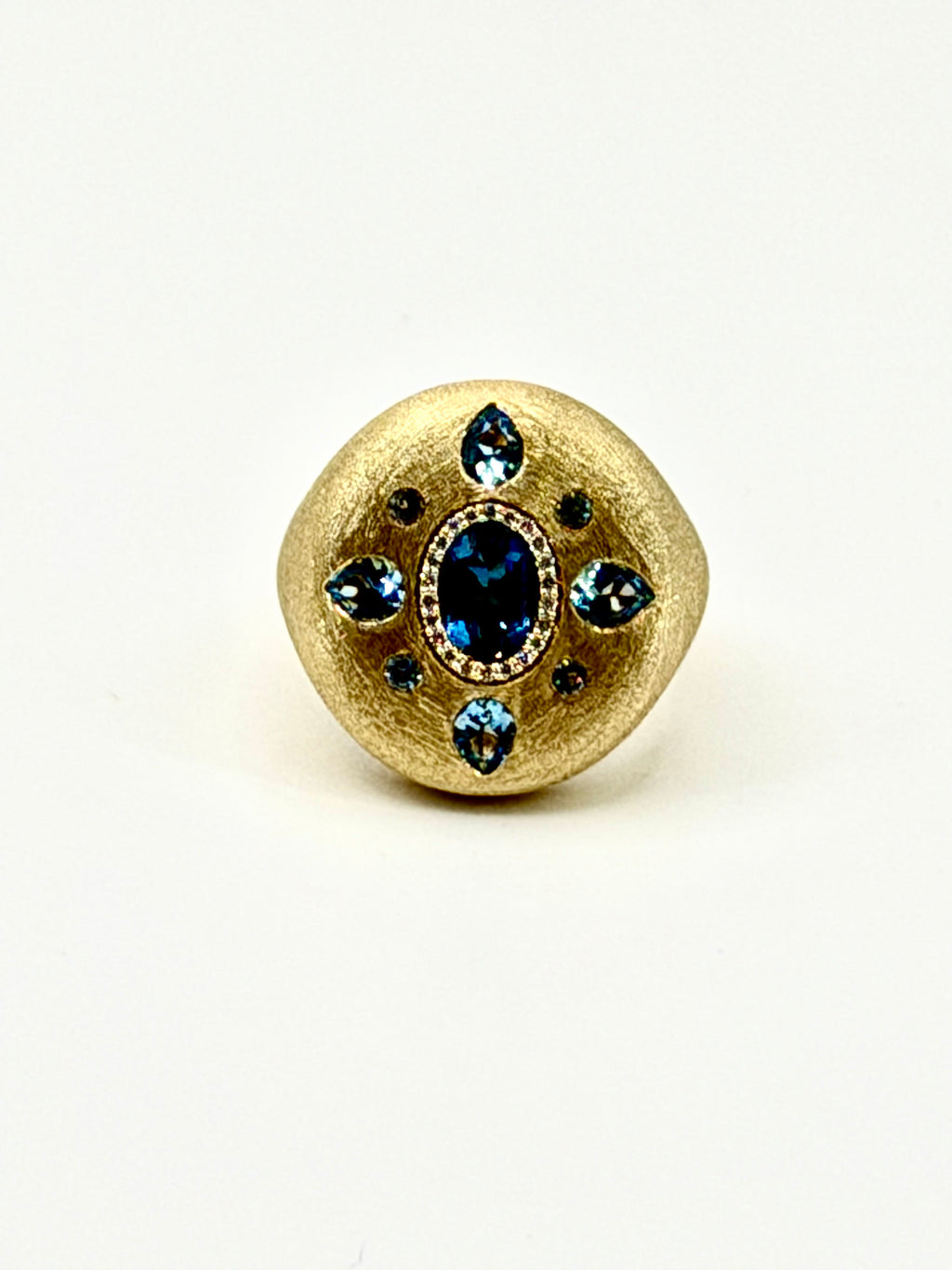 Urban Blue Topaz and Diamond Ring