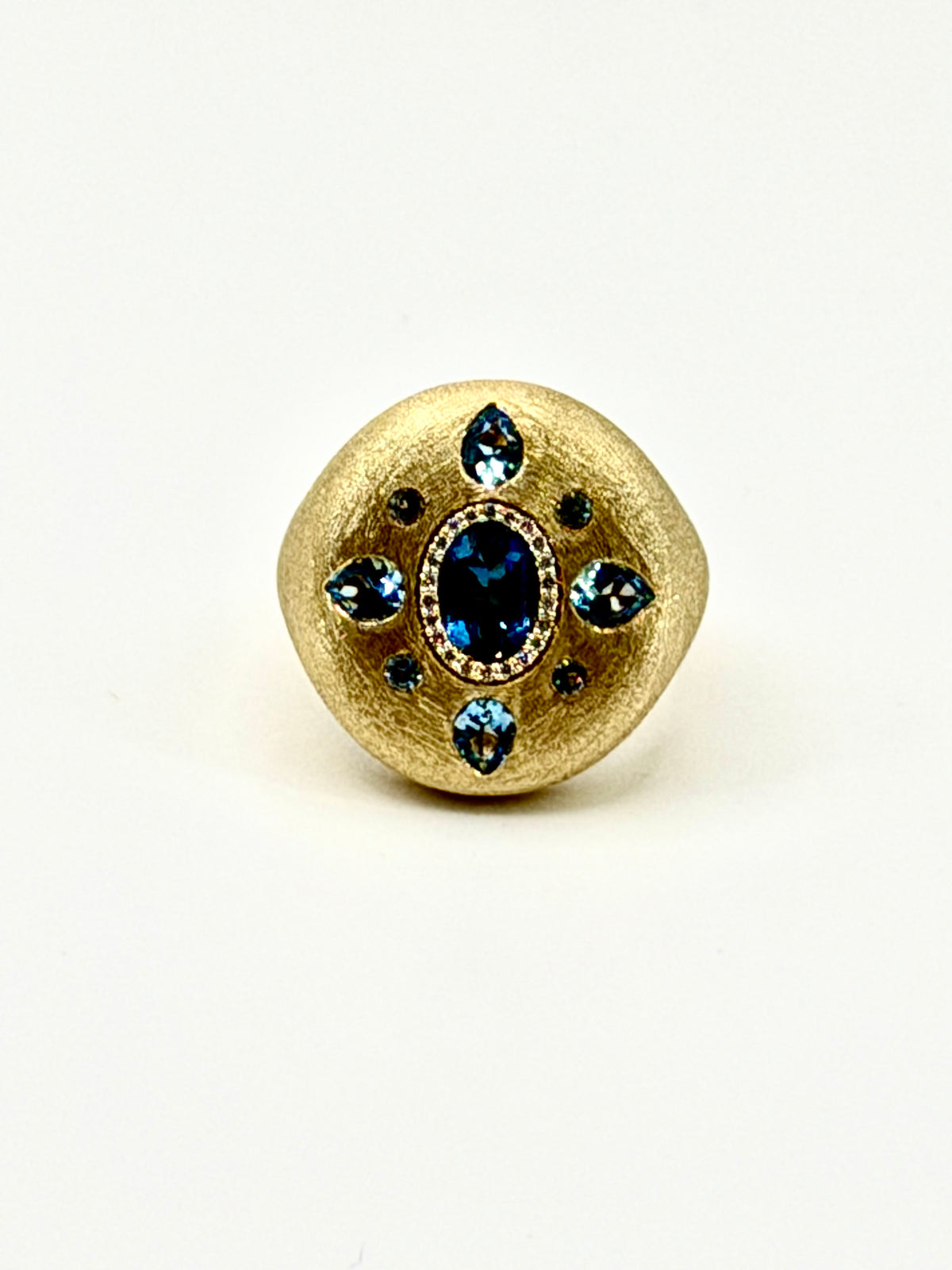 Urban Blue Topaz and Diamond Ring
