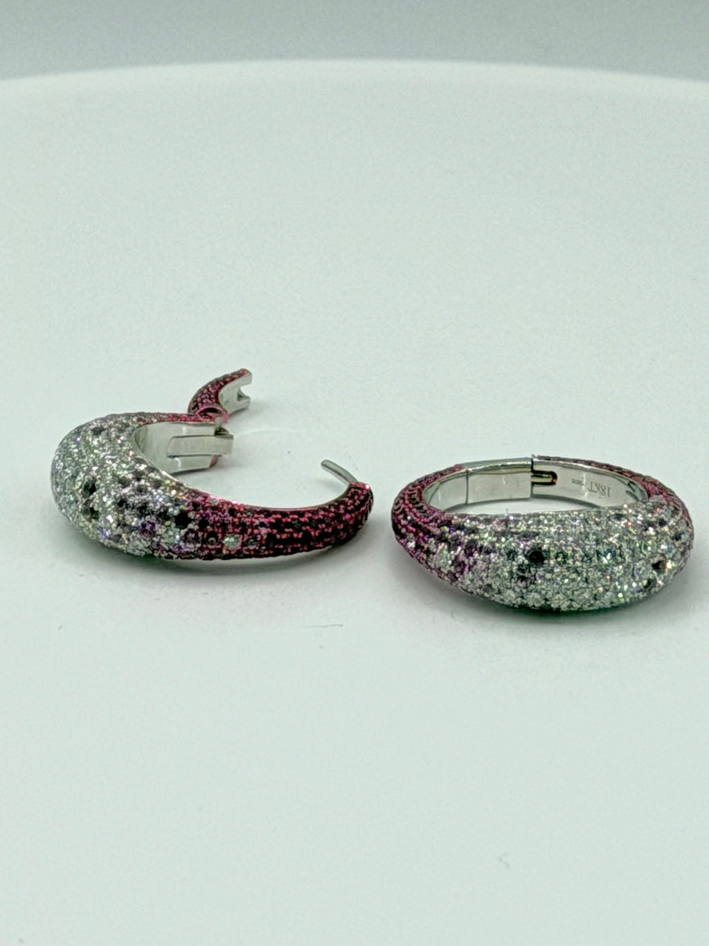Double Take Pave Pink Saph./Diamond Ring & Earring Set