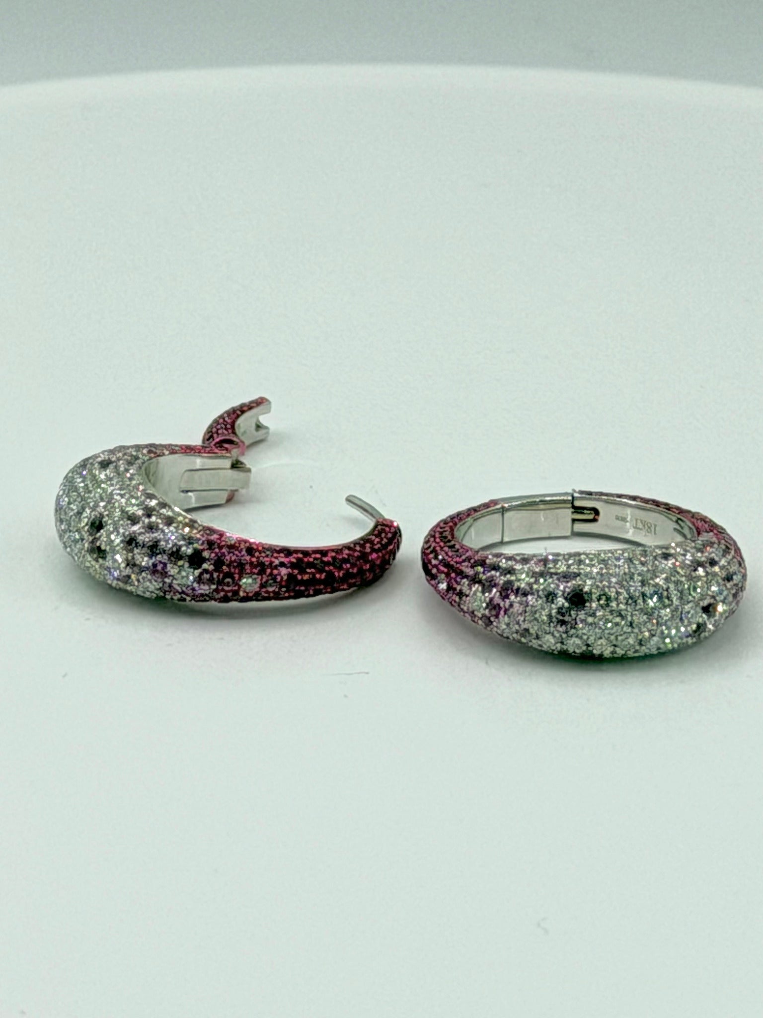Double Take Pave Pink Saph./Diamond Ring & Earring Set