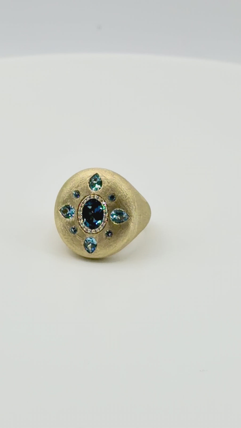 Urban Blue Topaz and Diamond Ring