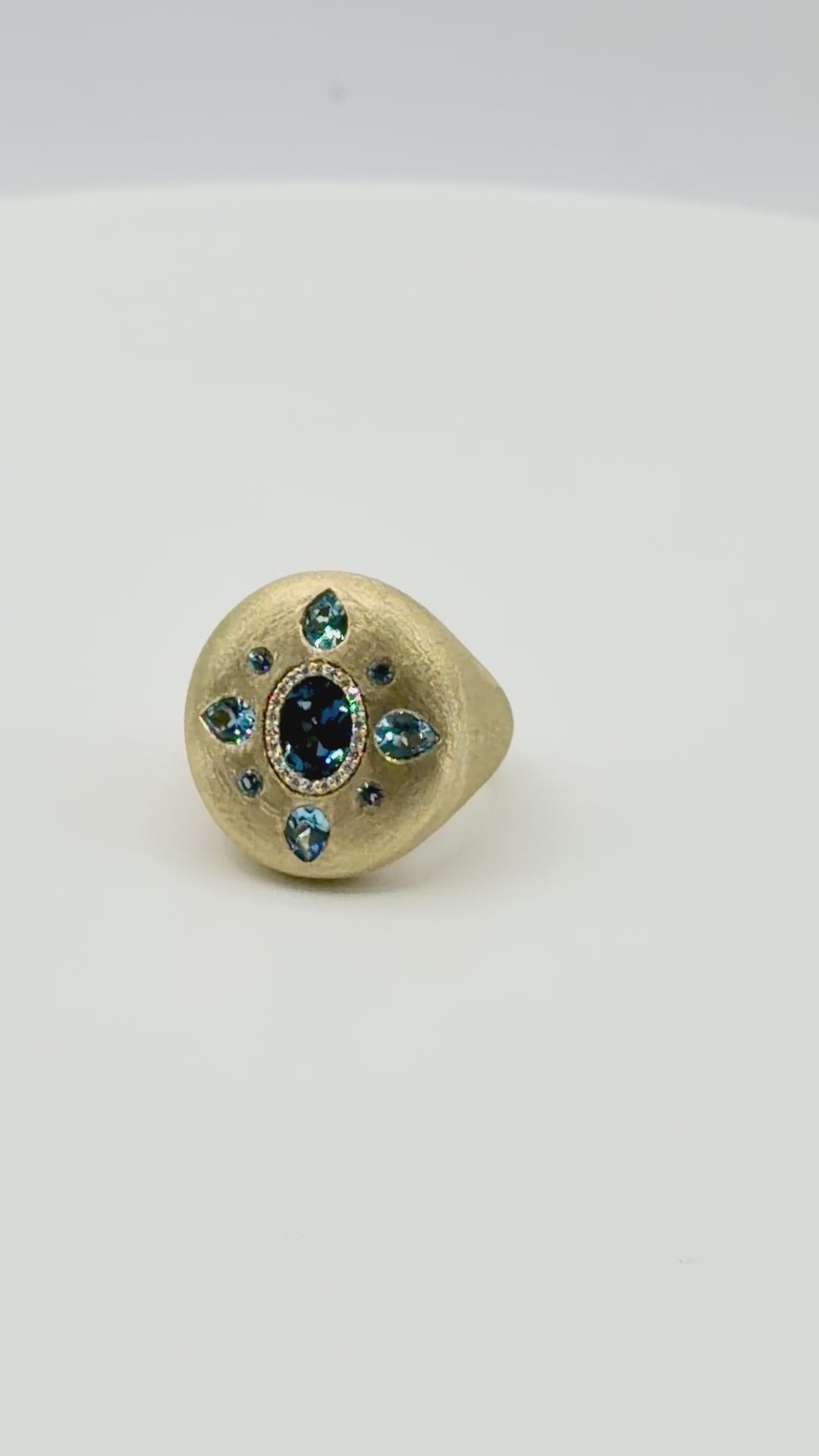 Urban Blue Topaz and Diamond Ring