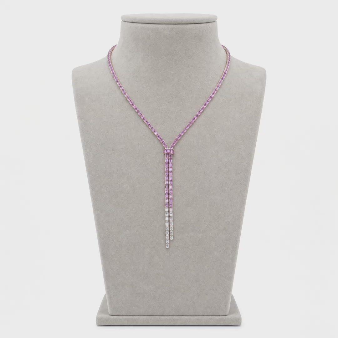 Pink Sapphire Larite Necklace