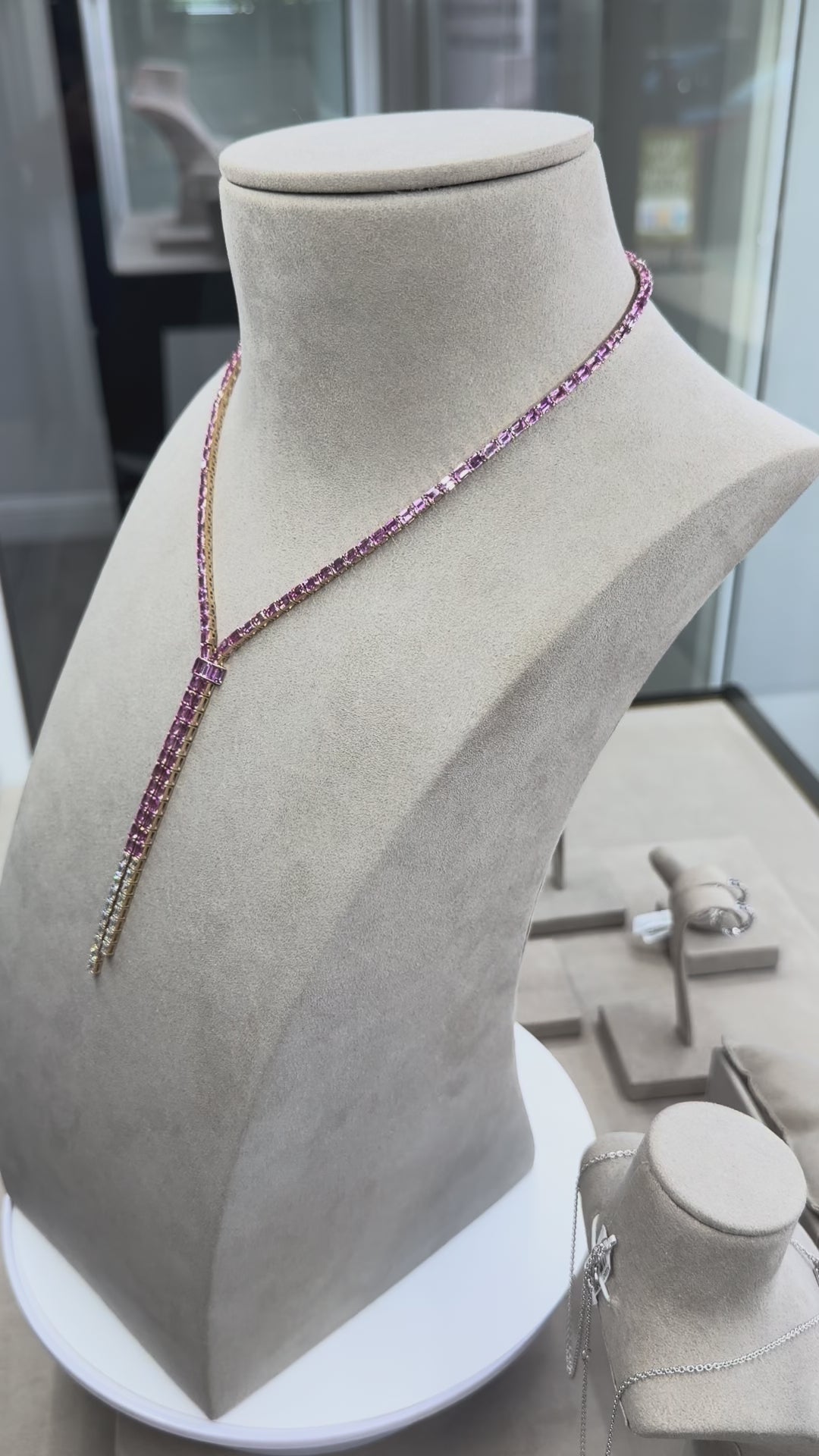 Pink Sapphire Larite Necklace